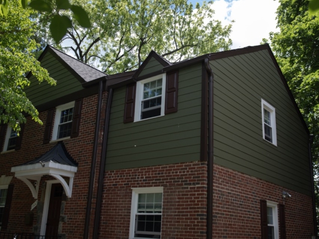 1970's Bethesda home has new roof, siding, and doors installed