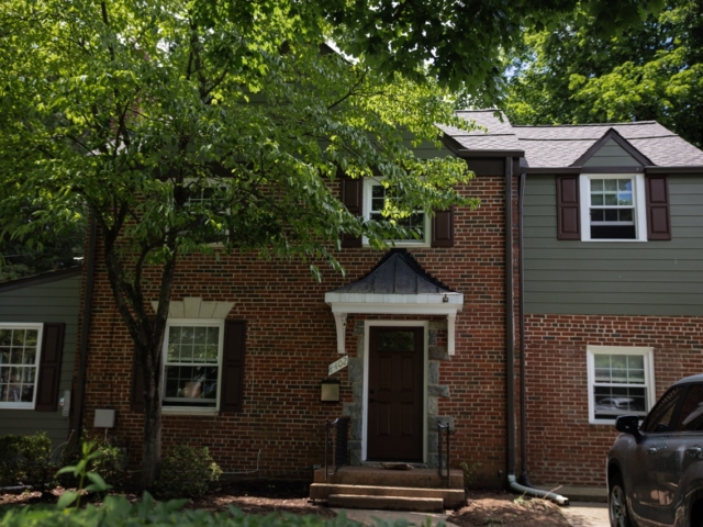 1970's Bethesda home has new roof, siding, and doors installed